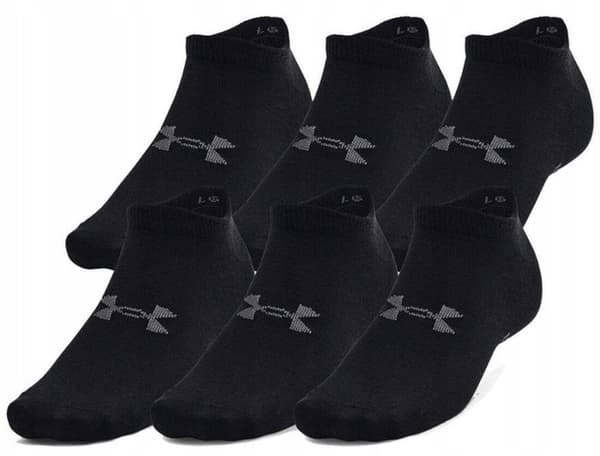 SVARTA DAMSTRUMPOR UNDER ARMOUR FOOT SOCKS 6-PACK 1370542-001