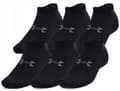 Miniatyrbillede 1 af 4: SORTE DAMESOKKER UNDER ARMOUR FOOT SOKKER 6-PAK 1370542-001