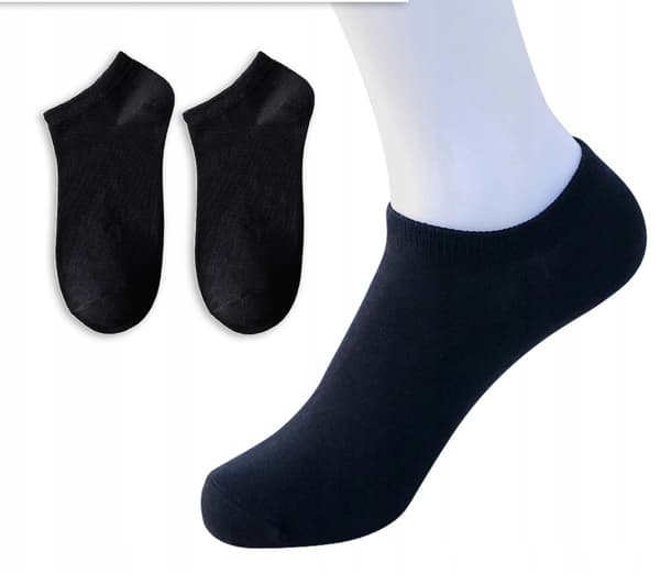 JALKASUKAT 100% PUUVILLAA Mukavat UNISEX-puuvillasukat 38-44 Mustat