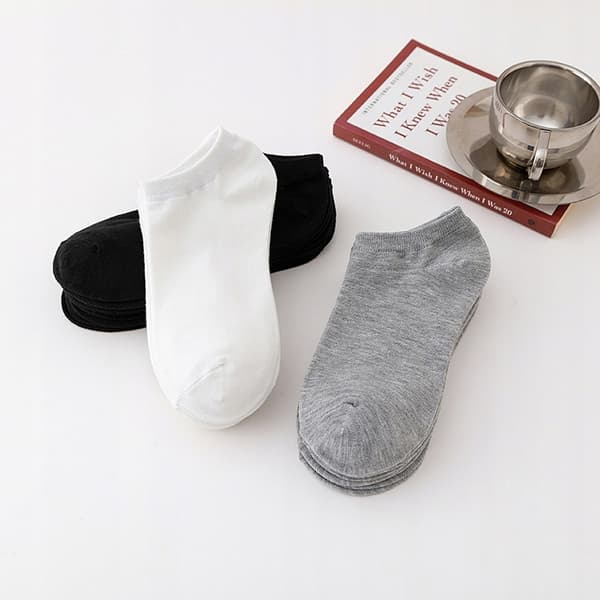 FODSOKKER 100% BOMULD Komfortable UNISEX Bomuld 38-44 HVIDE