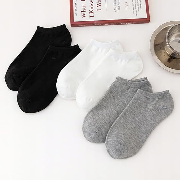 FODSOKKER 100% BOMULD Komfortable UNISEX Bomuld 38-44 HVIDE