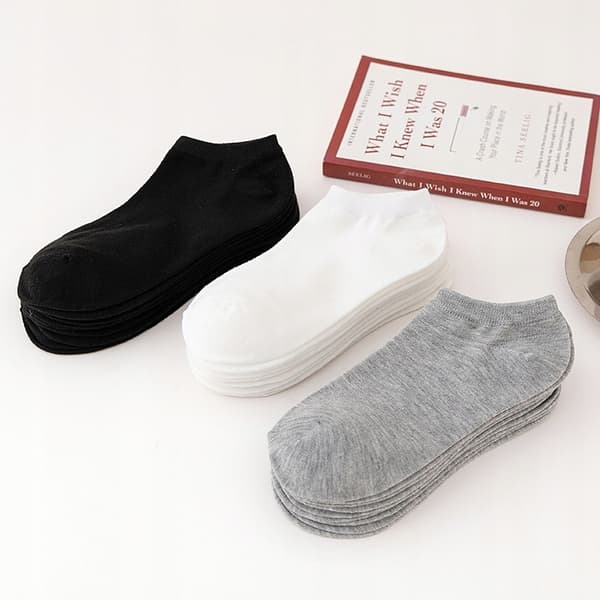 FODSOKKER 100% BOMULD Komfortable UNISEX Bomuld 38-44 HVIDE