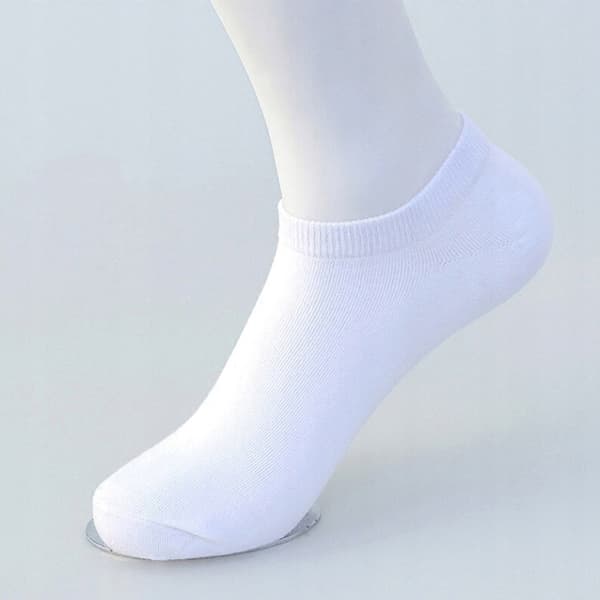 FODSOKKER 100% BOMULD Komfortable UNISEX Bomuld 38-44 HVIDE