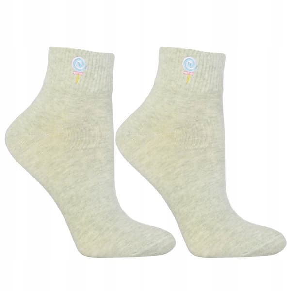 Damstrumpor Klassiska Ankelstrumpor Färgglada Söta Broderier 3-PACK MORAJ 38-41