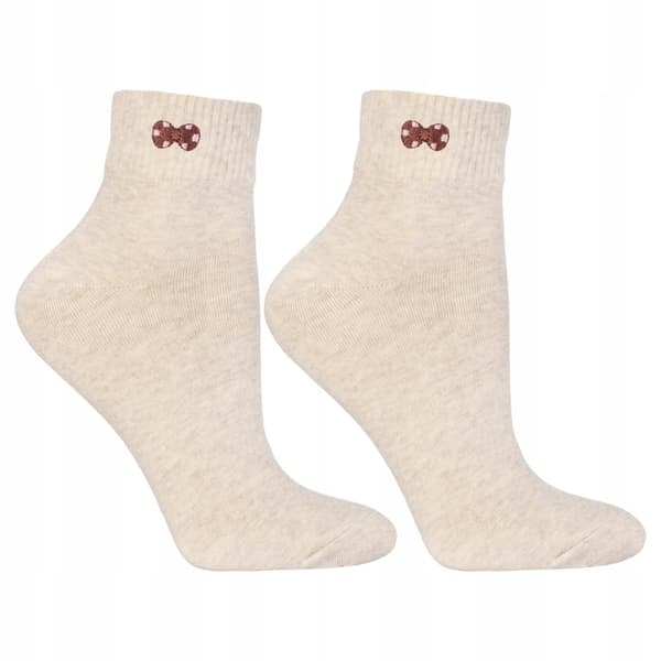Damstrumpor Klassiska Ankelstrumpor Färgglada Söta Broderier 3-PACK MORAJ 38-41