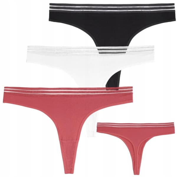 Damtrosor Bomull String Slät Mesh Resår MORAJ 3-pack L