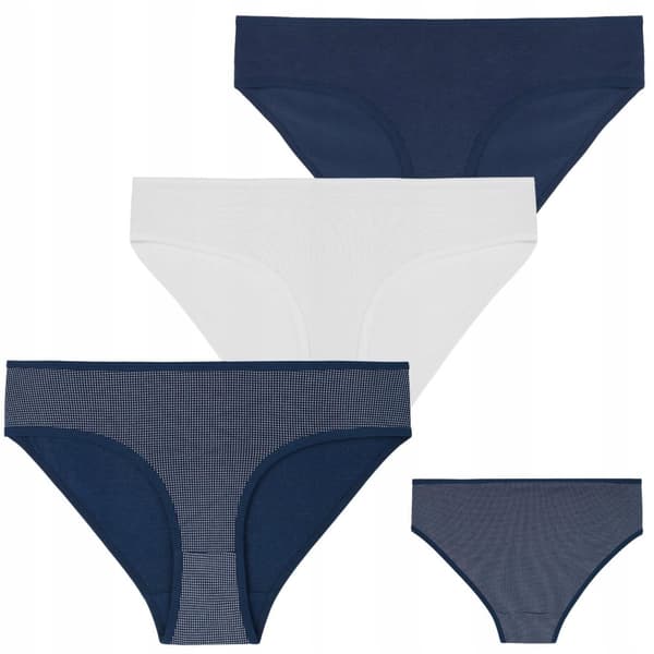 Klassiska damtrosor i bomull, slät bikini, bekväm MORAJ 3-pack S