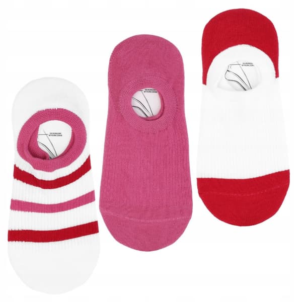 LOW FEET Dameballerinasokker Silikonestriber MORAJ 3-PAK 35-38
