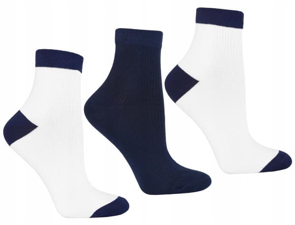 DAMESOKKER 3/4 Ankel Delicate Stripe Classic 3 PAK MORAJ 38-41