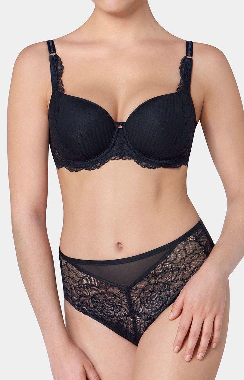 Triumph Pioni Florale WP 10181854 pehmustettu rintaliivit, musta, 85C