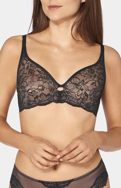 Triumph Amousette Charm W02 Stivet BRA 10199586, Sort, 100C