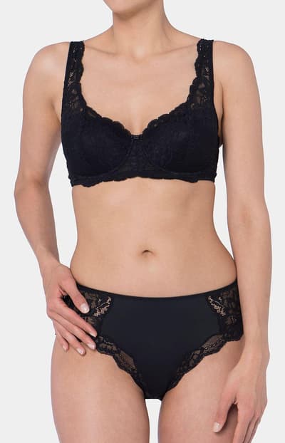 Triumph Amousette Charm Whp Stivet BRA 10180512, Sort, 80b