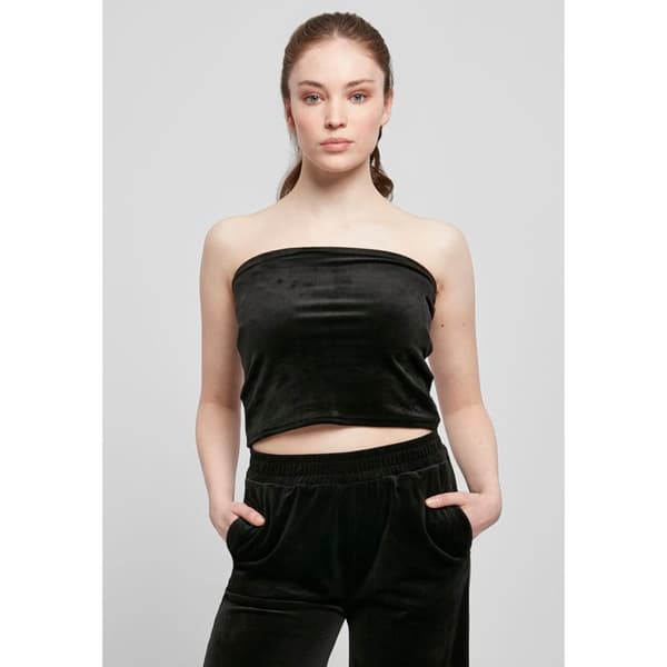 Damlinne - Urban Classics - Sammetstube - Elastiskt sammet - Tätt snitt - Svart