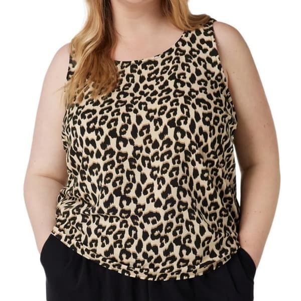 Leopardtryckt Linne Dam Vero Moda CURVE Easy