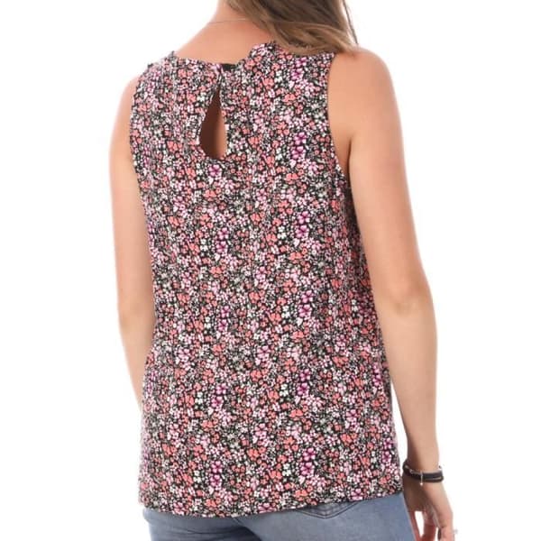 Rosa/Svart Tryckt Linne Dam Vero Moda Easy