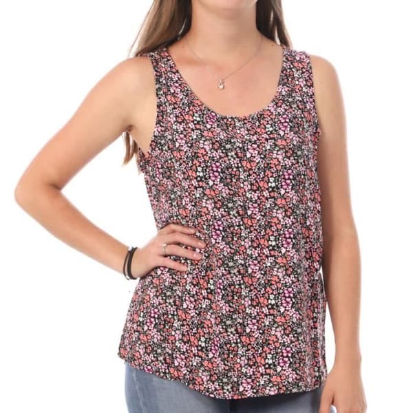 Rosa/Svart Tryckt Linne Dam Vero Moda Easy