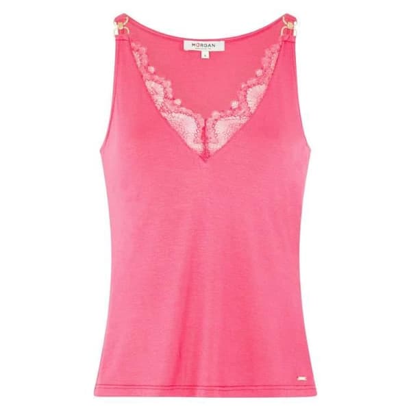 Tanktop - Märke - Modell - Rosa - Rätt - V-ringad