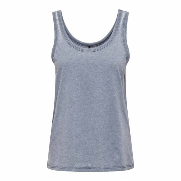Ärmelslös T-shirt med rund hals och rak skärning Dam ONLY