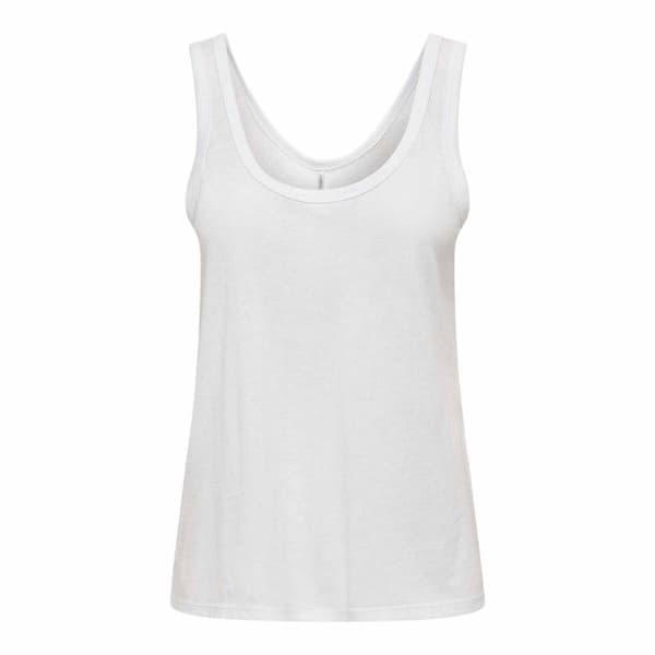 Ärmelslös T-shirt med rund hals och rak skärning Dam ONLY