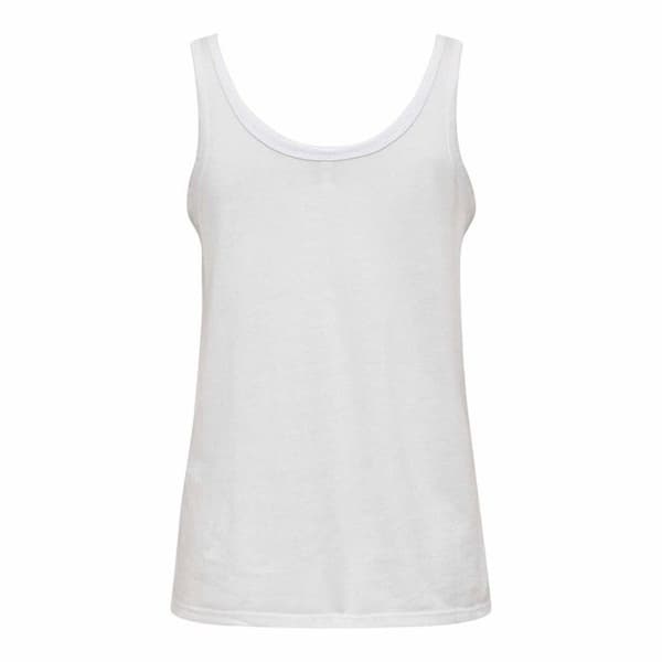 Ärmelslös T-shirt med rund hals och rak skärning Dam ONLY