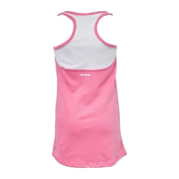 Rosa Reebok Racer Longline Top för flickor - Ärmlös - Rundad hals