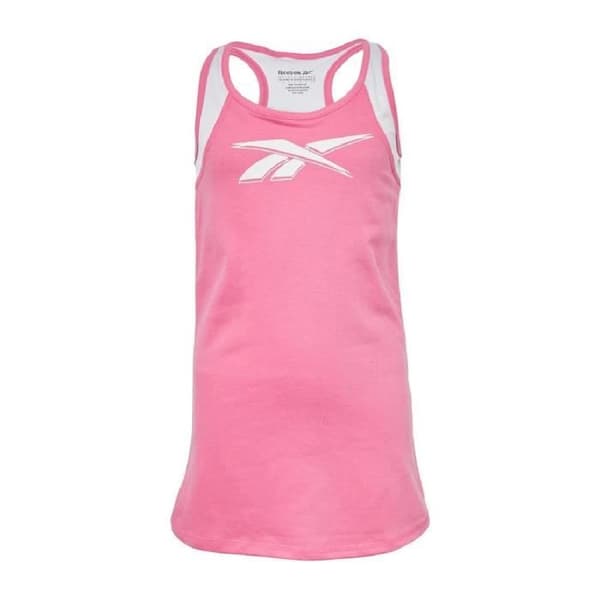 Rosa Reebok Racer Longline Top för flickor - Ärmlös - Rundad hals