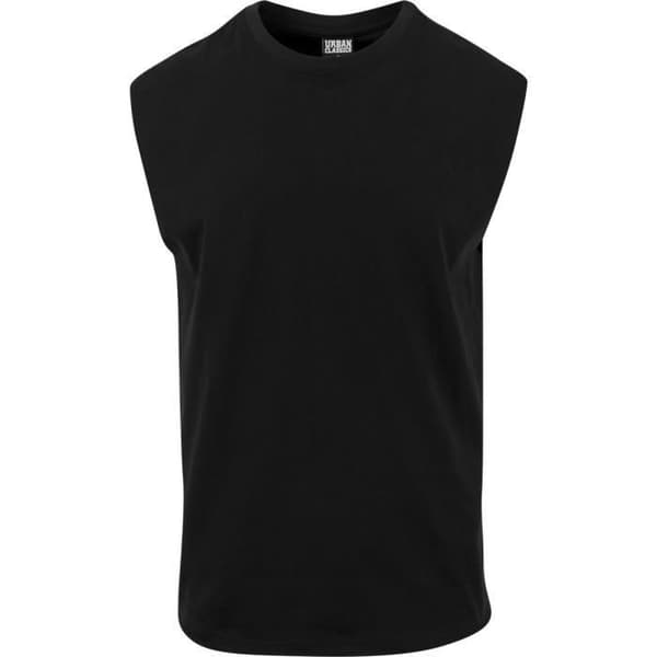 Ärmlös skjorta - URBAN CLASSICS - OPEN EDGE - Svart - 100% bomull - Rak passform