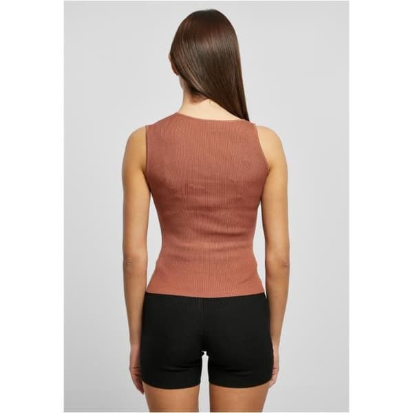 Urban Classics Rib asymmetriskt stickat linne för dam