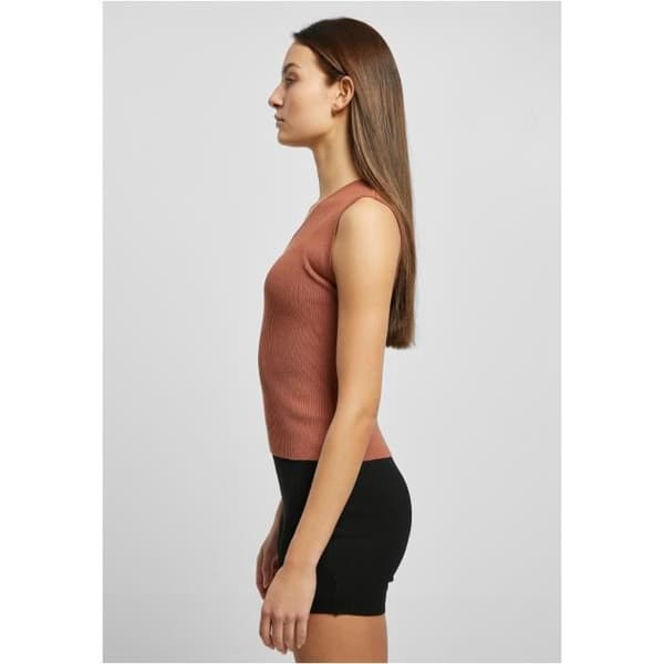 Urban Classics Rib asymmetriskt stickat linne för dam