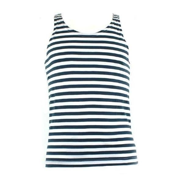 Tanktop - MILTEC - Randig Blå och Vit - 100% Bomull - Rund Hals - Storlek Valfri