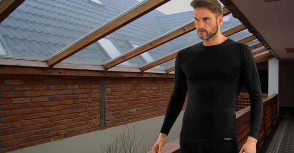 Sesto senso Undertröja 95 % bomull Långärmad underkläder för män Thermal Top