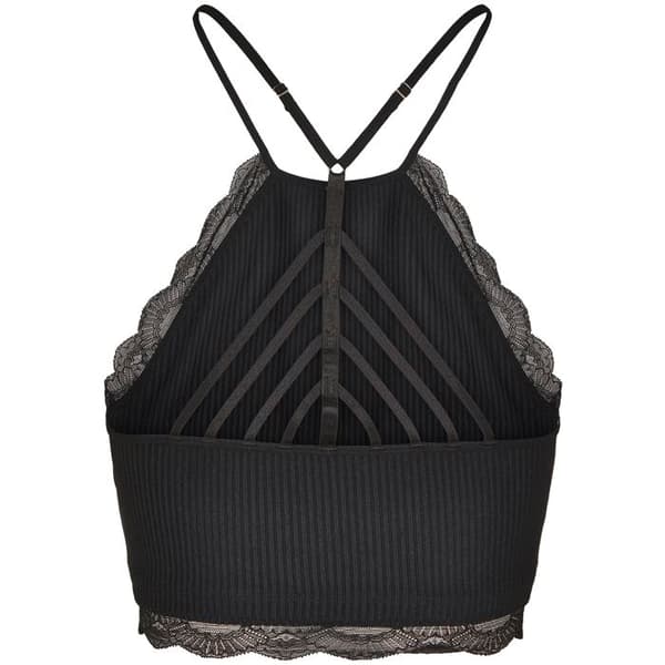 Crop topp kvinna - Urban Classic - Svart - V-ringning - Utskuren - Extrakort