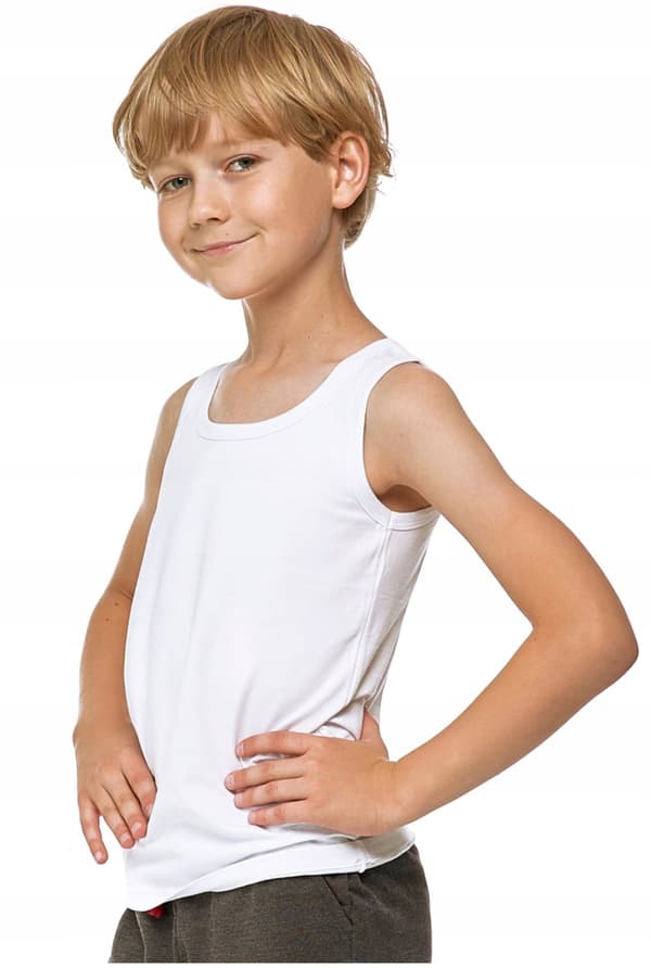 DRENGE T-SHIRT Hvid børne-T-shirt i bomuld MORAJ 134-140