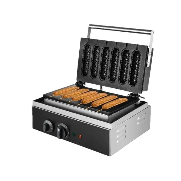 Elektrisk Vaffel Pølse Maker, Non-Stick, Pind til ispinde