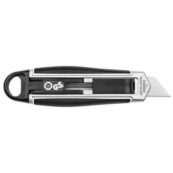 VÄNSTERHÄNDA Safety Cutter Grip Trapesblad - WEDO - Svart - För vänsterhänta - Utbytbart blad