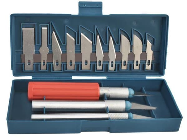 13-delat precisionsskärsats med magnetisk förvaringslåda (Inkluderar 3 fräsar + 10 ersättningsblad) - 5902367977986
