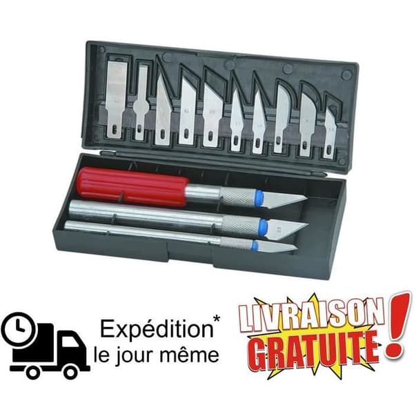 Precisionsknivset - TRIXES - 13 delar med magnetisk förvaringslåda - Vassa och smidiga blad
