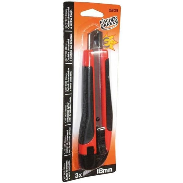 Cutter - FISCHER DAREX - 18 mm - brytbar blad - 2 reservblad