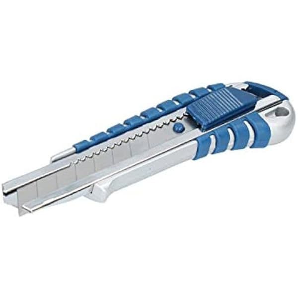 Kutter - FERRESTOCK - 18 mm - Zinkmetall - Gummibehandlat handtag - Infällbart blad