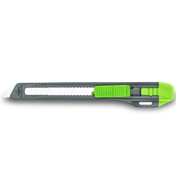 Plastskärare Q-CONNECT med stålblad, förskuren, utdragbar, utbytbar 9mm längd 135mm