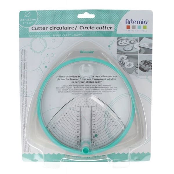 Cirkelskärare - Artémio - Skärverktyg - 3 ersättningsblad - Diameter upp till 15 cm
