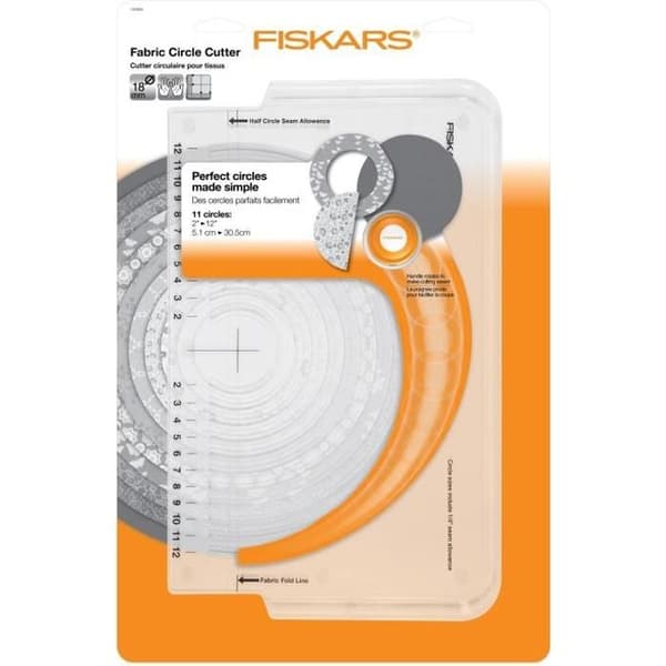 Cirkelskärare för tyg - FISKARS - 11 storlekar av cirkel - Perfekt för att skapa perfekta cirklar