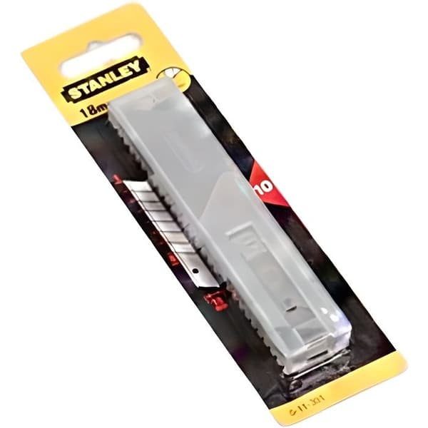 Skärblad 18 mm x 10 - STANLEY - Fördelare 10 knivblad 18 mm - Förstärkt tjocklek