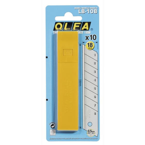 Olfa LB-10B - Skärblad - silver (pack om 10) - för OLFA BN-L, BNL-5BB, CL, L-1, L-2, L5-AL, Sl