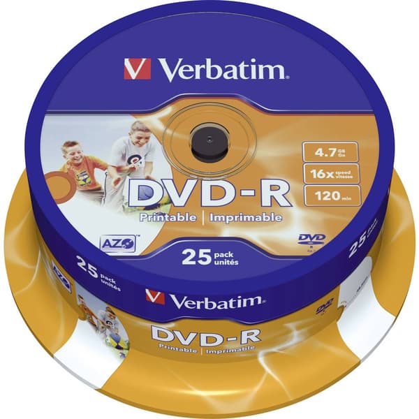 Verbatim 43538 DVD-R 4.7 GB 25 st Spindel Skrivbar