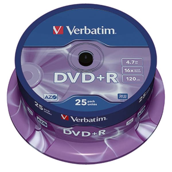 Verbatim 43500 DVD+R 4.7 GB 25 st Spindel