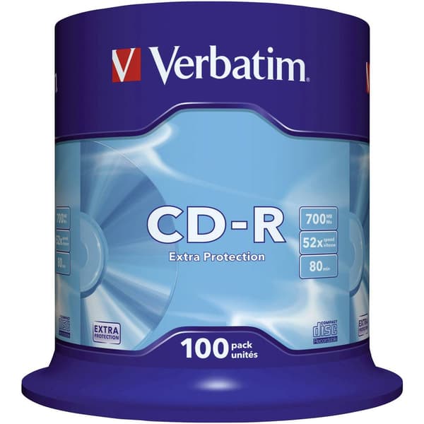 Verbatim 43411 CD-R 80 700 MB 100 st Spindel