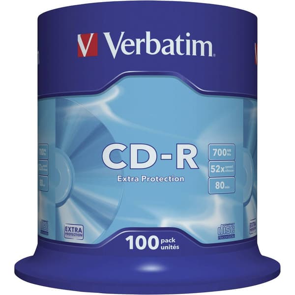 Verbatim 43411 CD-R 80 700 MB 100 st Spindel