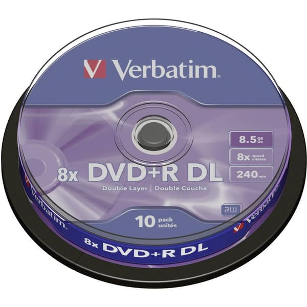 Verbatim 43666 DVD+R DL 8.5 GB 10 st Spindel