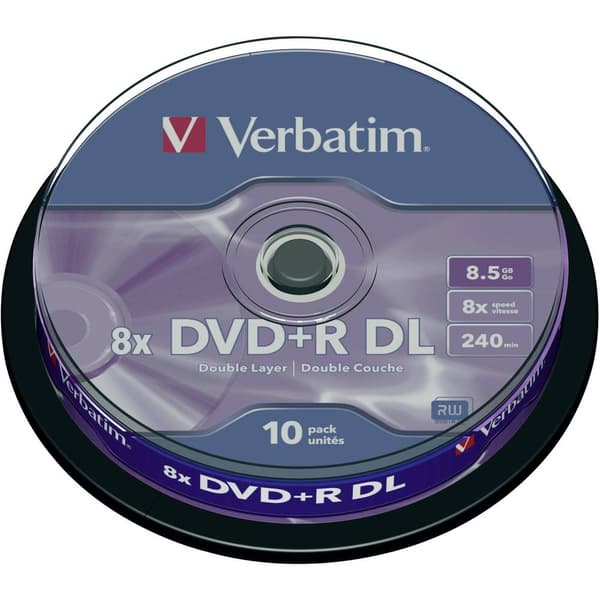 Verbatim 43666 DVD+R DL 8.5 GB 10 st Spindel